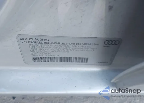 2013 Audi A4 2.0T Premium из США, поврежденный, VIN WAUFFAFL0DN034428